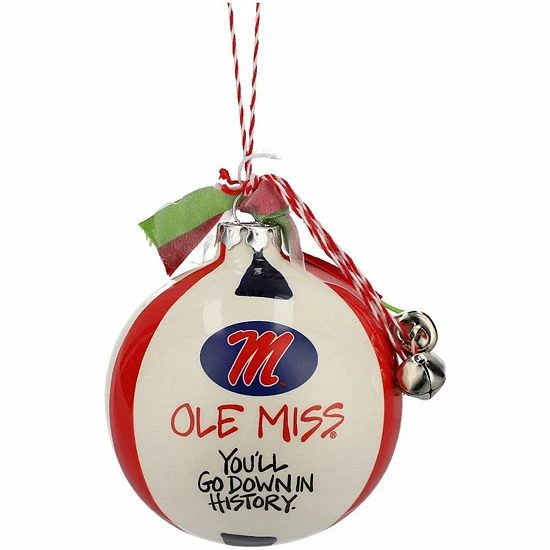 Wholesale 🤩 Unbranded Ole Miss Rebels Ceramic Team Ball Ornament ✨ - Image 2