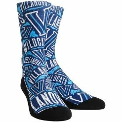 Promo 🔔 Unbranded Men's Rock Em 🧦 Socks Villanova Wildcats Logo Sketch Crew 🧦 Socks 🌟