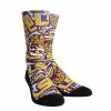 Hot Sale 😀 Unbranded Men's Rock Em 🧦 Socks LSU Tigers Logo Sketch Crew 🧦 Socks 😍