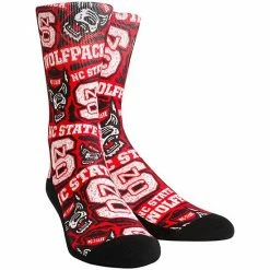 Buy 👍 Unbranded Men's Rock Em 🧦 Socks NC State Wolfpack Logo Sketch Crew 🧦 Socks 😉