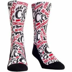Promo 💯 Unbranded 👩 Women's Rock Em 🧦 Socks Cincinnati Bearcats Logo Sketch Crew 🧦 Socks ✨