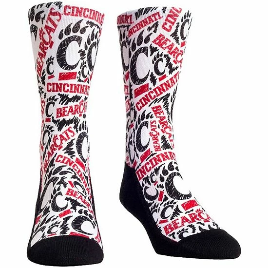 Promo ๐ฏ Unbranded ๐ฉ Women's Rock Em ๐งฆ Socks Cincinnati Bearcats Logo Sketch Crew ๐งฆ Socks โจ