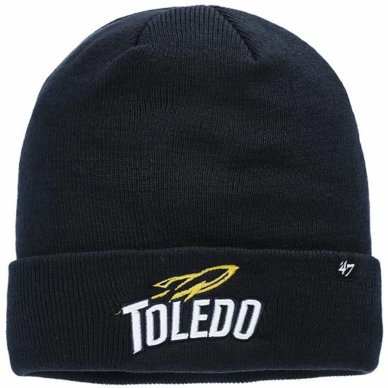Promo ⭐ Unbranded Men's '47 Navy Toledo Rockets Raised Cuffed Knit Hat 🌟