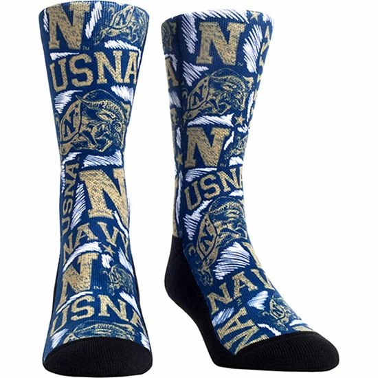 Coupon ๐ Unbranded Men's Navy Midshipmen Logo Sketch Crew ๐งฆ Socks ๐