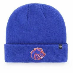 Hot Sale 👍 Unbranded Men's '47 Royal Boise State Broncos Raised Cuffed Knit Hat 😍
