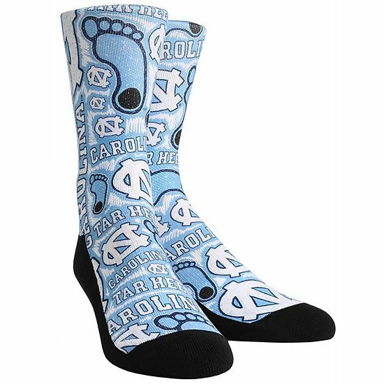 Best Sale 🔔 Unbranded 👩 Women's Carolina Blue North Carolina Tar 👠 Heels Logo Sketch Crew 🧦 Socks ✨
