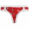 Buy ✨ Unbranded 👩 Women's Concepts Sport Scarlet/White San Francisco 49ers Breakthrough Knit Thong 💯