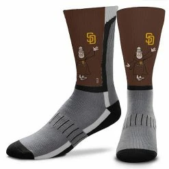 Budget ✨ Unbranded Men's For Bare Feet San Diego Padres Mascot Snoop V-Curve Crew 🧦 Socks 👏