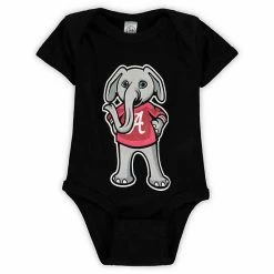 Hot Sale 😀 Unbranded Infant Black Alabama Crimson Tide Big Team Logo Bodysuit 😍
