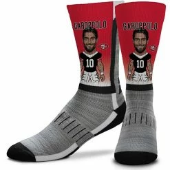 New 👏 Unbranded Youth For Bare Feet Jimmy Garoppolo San Francisco 49ers MVP Player V-Curve Crew 🧦 Socks 🤩