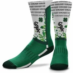 Best deal 🤩 Unbranded For Bare Feet Chicago White Sox Four Leaf St. Patrick's Day V-Curve Crew 🧦 Socks ⭐