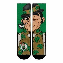 Budget 🧨 Unbranded Youth Rock Em 🧦 Socks Boston Celtics Lucky The Leprechaun Split-Face Mascot Crew 🧦 Socks 😍