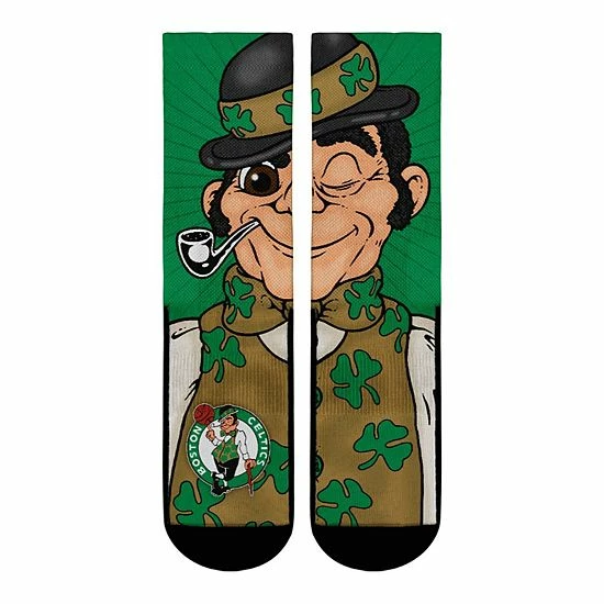 Budget ๐งจ Unbranded Youth Rock Em ๐งฆ Socks Boston Celtics Lucky The Leprechaun Split-Face Mascot Crew ๐งฆ Socks ๐