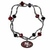 Flash Sale 👍 Unbranded 👩 Women's San Francisco 49ers Bead Stretch Bracelet 🛒
