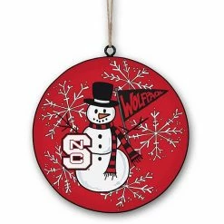 Cheap ✔️ Unbranded NC State Wolfpack Metal Snowman Ornament 🎁