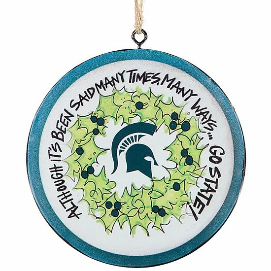 New ๐ Unbranded Michigan State Spartans Metal Ornament ๐งจ