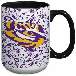 Deals 🎁 Unbranded LSU Tigers 15oz. Java Floral Mug ⌛