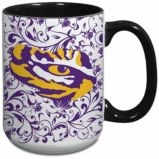 Deals 🎁 Unbranded LSU Tigers 15oz. Java Floral Mug ⌛