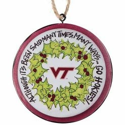 Buy 💯 Unbranded Virginia Tech Hokies Metal Ornament 😉