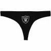 Brand new 🔔 Unbranded 👩 Women's Concepts Sport Black Oakland Raiders Solid Logo Thong 👏