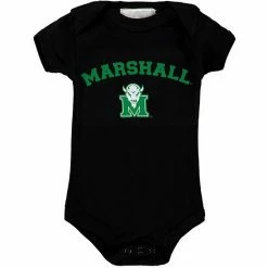Deals 🤩 Unbranded Infant Black Marshall Thundering Herd Arch & Logo Bodysuit 🔔