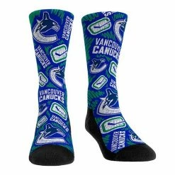 Cheapest 🛒 Unbranded Youth Rock Em 🧦 Socks Vancouver Canucks Logo Sketch Crew 🧦 Socks 🧨