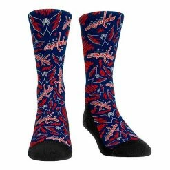 Hot Sale 🔥 Unbranded Youth Rock Em 🧦 Socks Washington Capitals Logo Sketch Crew 🧦 Socks 😀