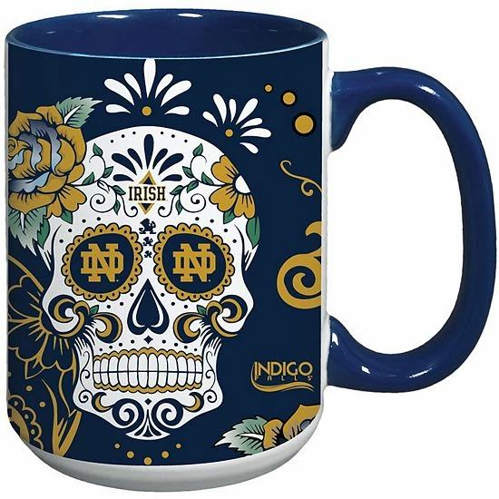 Flash Sale ๐ Unbranded Notre Dame Fighting Irish 15oz. Java Dia De Los Muertos Mug ๐ - Image 3