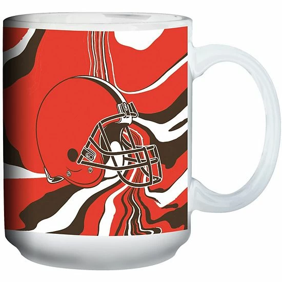 New 🎉 Unbranded Cleveland Browns 15oz. Tie-Dye Mug ⭐ - Image 3