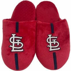 Deals 🎁 Unbranded Youth FOCO St. Louis Cardinals Team Stripe Slippers 👏