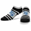 Top 10 ✔️ Unbranded 👩 Women's For Bare Feet Detroit Lions Block Stripe Fuzzy Ankle 🧦 Socks 😍