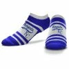 New 🛒 Unbranded 👩 Women's For Bare Feet Kansas City Royals Block Stripe Fuzzy Ankle 🧦 Socks 🔔