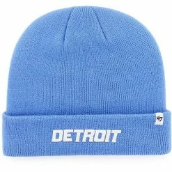 Best Sale 👏 Unbranded Youth '47 Blue Detroit Lions Basic Cuffed Knit Hat 😀