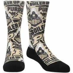 Cheapest ❤️ Unbranded Youth Rock Em 🧦 Socks Purdue Boilermakers Logo Sketch Crew 🧦 Socks 😀