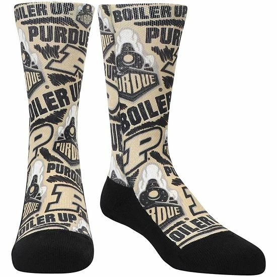 Cheapest โค๏ธ Unbranded Youth Rock Em ๐งฆ Socks Purdue Boilermakers Logo Sketch Crew ๐งฆ Socks ๐