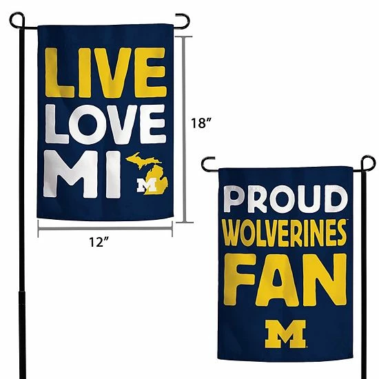 Hot Sale 🎁 Unbranded WinCraft Michigan Wolverines 12'' X 18'' Local Design Double-Sided Garden Flag 🥰 - Image 3