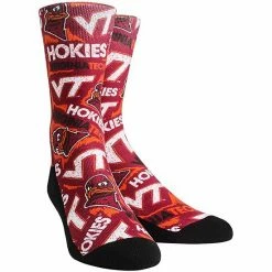 Buy ✔️ Unbranded Youth Rock Em 🧦 Socks Virginia Tech Hokies Logo Sketch Crew 🧦 Socks 🧨