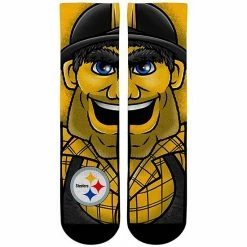 Brand new 😀 Unbranded Youth Rock Em 🧦 Socks Pittsburgh Steelers Split Face Mascot Crew 🧦 Socks 💯