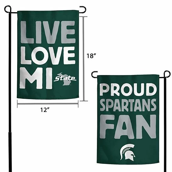 Budget 🔥 Unbranded WinCraft Michigan State Spartans 12'' X 18'' Local Design Double-Sided Garden Flag 😉 - Image 3