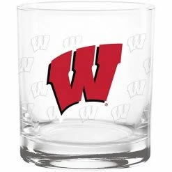Cheap ❤️ Unbranded Wisconsin Badgers 14oz. Repeat Alumni Rocks Glass ✨