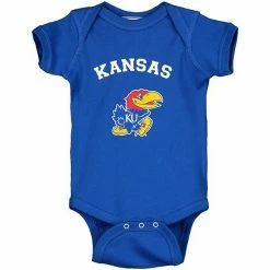 Cheapest 💯 Unbranded Infant Royal Kansas Jayhawks Arch & Logo Bodysuit 💯