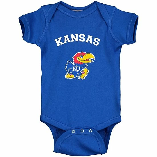 Cheapest 💯 Unbranded Infant Royal Kansas Jayhawks Arch & Logo Bodysuit 💯