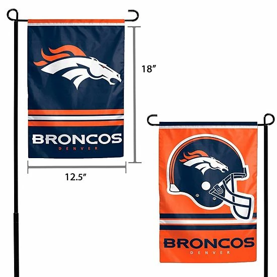 Best Sale ✔️ Unbranded WinCraft Denver Broncos 12" X 18" Double-Sided Garden Flag 🎁 - Image 3