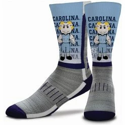 Buy ✨ Unbranded Youth For Bare Feet North Carolina Tar 👠 Heels Mascot V-Curve Crew 🧦 Socks 😀