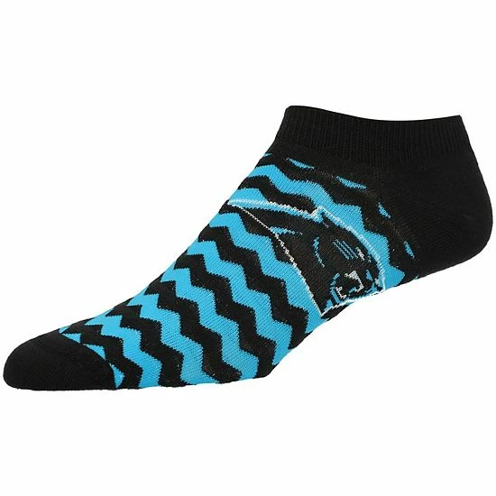 Hot Sale 🔥 Unbranded Men's For Bare Feet Carolina Panthers Chevron Crew 🧦 Socks 🔥