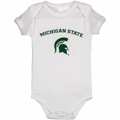 Best deal ⭐ Unbranded Infant White Michigan State Spartans Arch & Logo Bodysuit 🧨