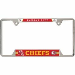 New 🔔 Unbranded WinCraft Kansas City Chiefs Chrome Plated Metal License Plate Frame 👍