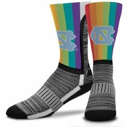 Deals 🔥 Unbranded Men's For Bare Feet North Carolina Tar 👠 Heels V-Curve Rainbow Crew 🧦 Socks 🤩