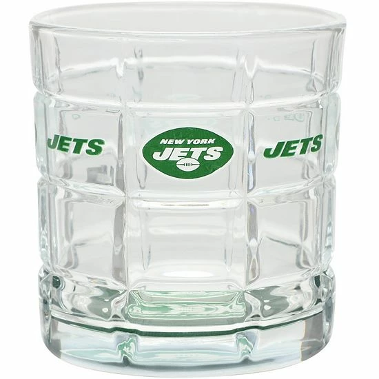 Cheap ✔️ Unbranded New York Jets 10oz. Bottoms Up Squared Rocks Glass 👍