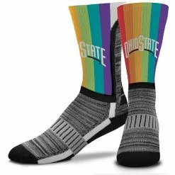 Top 10 ✨ Unbranded Men's For Bare Feet Ohio State Buckeyes V-Curve Rainbow Crew 🧦 Socks 😀